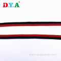 1cm red and black stripe polyester knitting webbing